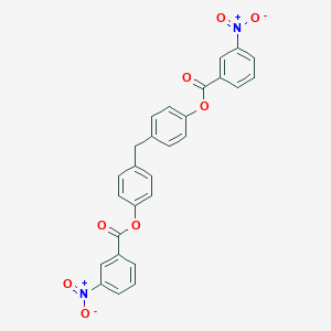 molecular formula C27H18N2O8 B391096 4-[4-({3-Nitrobenzoyl}oxy)benzyl]phenyl 3-nitrobenzoate 