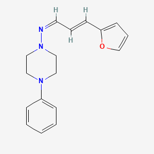 molecular formula C17H19N3O B3910962 N-[3-(2-furyl)-2-propen-1-ylidene]-4-phenyl-1-piperazinamine 