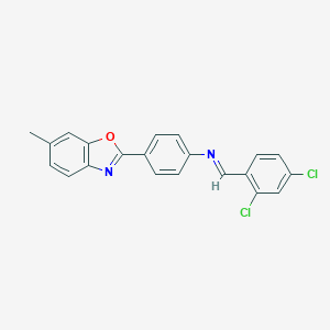 N-(2,4-dichlorobenzylidene)-N-[4-(6-methyl-1,3-benzoxazol-2-yl)phenyl]amine