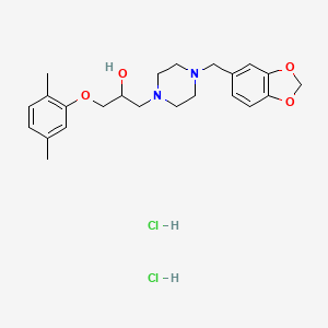 molecular formula C23H32Cl2N2O4 B3910994 1-[4-(1,3-benzodioxol-5-ylmethyl)-1-piperazinyl]-3-(2,5-dimethylphenoxy)-2-propanol dihydrochloride 