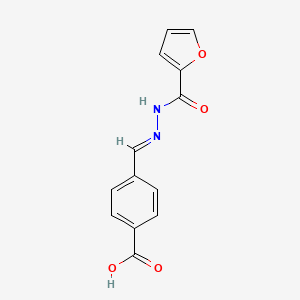 molecular formula C13H10N2O4 B3910997 4-[2-(2-furoyl)carbonohydrazonoyl]benzoic acid 
