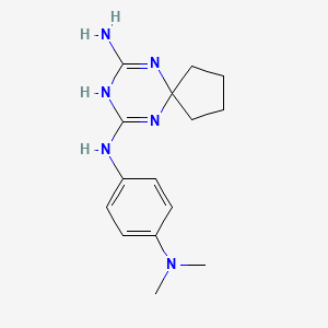 molecular formula C15H22N6 B3911002 N-[4-(dimethylamino)phenyl]-6,8,10-triazaspiro[4.5]deca-6,9-diene-7,9-diamine 
