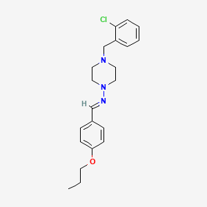 molecular formula C21H26ClN3O B3911015 4-(2-chlorobenzyl)-N-(4-propoxybenzylidene)-1-piperazinamine 