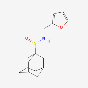molecular formula C15H21NO2S B3911022 N-(2-furylmethyl)-1-adamantanesulfinamide 