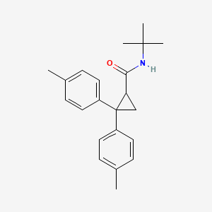 molecular formula C22H27NO B3911026 N-(tert-butyl)-2,2-bis(4-methylphenyl)cyclopropanecarboxamide 
