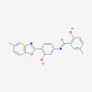 2-({[3-Hydroxy-4-(5-methyl-1,3-benzoxazol-2-yl)phenyl]imino}methyl)-4-methylphenol
