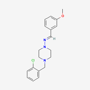 molecular formula C19H22ClN3O B3911040 4-(2-chlorobenzyl)-N-(3-methoxybenzylidene)-1-piperazinamine 