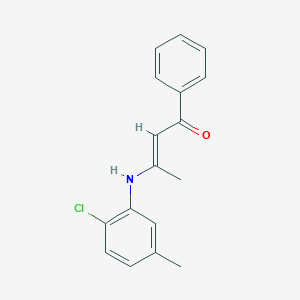 molecular formula C17H16ClNO B3911079 3-[(2-chloro-5-methylphenyl)amino]-1-phenyl-2-buten-1-one 