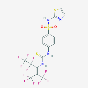 N-(1,3-thiazol-2-yl)-4-[({[3,3,3-trifluoro-1-(1,1,2,2,2-pentafluoroethyl)-2-(trifluoromethyl)-1-propenyl]amino}carbothioyl)amino]benzenesulfonamide