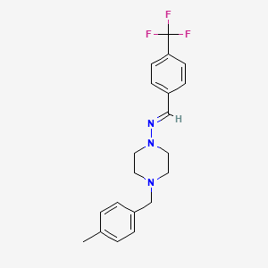molecular formula C20H22F3N3 B3911091 4-(4-methylbenzyl)-N-[4-(trifluoromethyl)benzylidene]-1-piperazinamine 