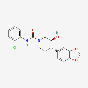 molecular formula C19H19ClN2O4 B3911094 (3S*,4S*)-4-(1,3-benzodioxol-5-yl)-N-(2-chlorophenyl)-3-hydroxypiperidine-1-carboxamide 