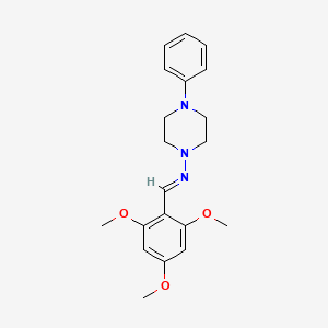 molecular formula C20H25N3O3 B3911099 4-phenyl-N-(2,4,6-trimethoxybenzylidene)-1-piperazinamine 
