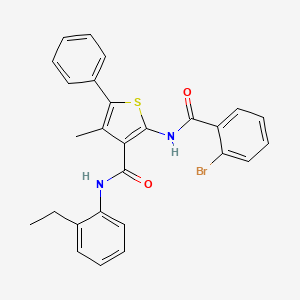 molecular formula C27H23BrN2O2S B3911119 2-[(2-bromobenzoyl)amino]-N-(2-ethylphenyl)-4-methyl-5-phenyl-3-thiophenecarboxamide 
