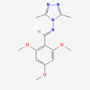 molecular formula C14H18N4O3 B3911165 3,5-dimethyl-N-(2,4,6-trimethoxybenzylidene)-4H-1,2,4-triazol-4-amine CAS No. 303095-42-3