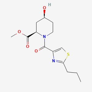 methyl (2R*,4S*)-4-hydroxy-1-[(2-propyl-1,3-thiazol-4-yl)carbonyl]piperidine-2-carboxylate
