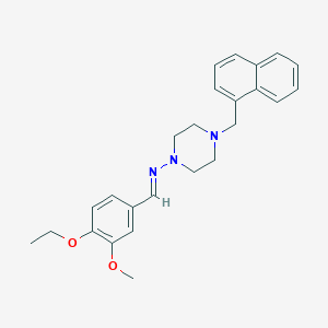 molecular formula C25H29N3O2 B3911196 N-(4-ethoxy-3-methoxybenzylidene)-4-(1-naphthylmethyl)-1-piperazinamine 