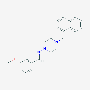 molecular formula C23H25N3O B3911200 N-(3-methoxybenzylidene)-4-(1-naphthylmethyl)-1-piperazinamine 