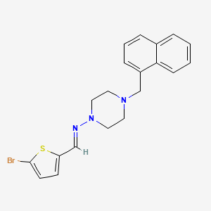 molecular formula C20H20BrN3S B3911220 N-[(5-bromo-2-thienyl)methylene]-4-(1-naphthylmethyl)-1-piperazinamine CAS No. 303102-37-6