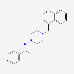 molecular formula C22H24N4 B3911237 4-(1-naphthylmethyl)-N-[1-(4-pyridinyl)ethylidene]-1-piperazinamine 