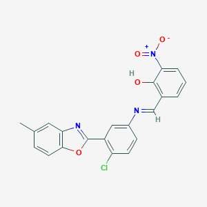 2-({[4-Chloro-3-(5-methyl-1,3-benzoxazol-2-yl)phenyl]imino}methyl)-6-nitrophenol