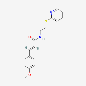 molecular formula C17H18N2O2S B3911247 3-(4-methoxyphenyl)-N-[2-(2-pyridinylthio)ethyl]acrylamide 