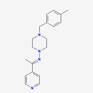 molecular formula C19H24N4 B3911257 4-(4-methylbenzyl)-N-[1-(4-pyridinyl)ethylidene]-1-piperazinamine 