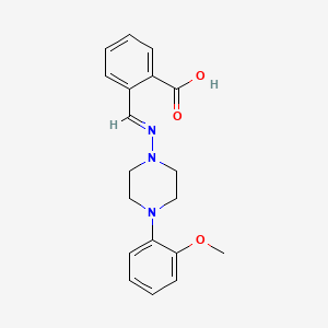 molecular formula C19H21N3O3 B3911268 2-({[4-(2-methoxyphenyl)-1-piperazinyl]imino}methyl)benzoic acid CAS No. 303095-58-1