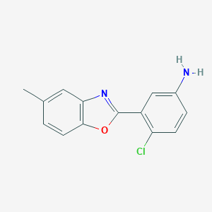 molecular formula C14H11ClN2O B391128 4-Chloro-3-(5-methyl-1,3-benzoxazol-2-yl)aniline CAS No. 190436-96-5