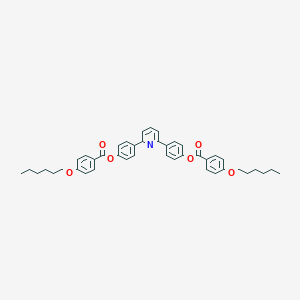 molecular formula C43H45NO6 B391129 4-[6-(4-{[4-(Hexyloxy)benzoyl]oxy}phenyl)-2-pyridyl]phenyl 4-(hexyloxy)benzoate 