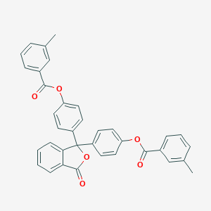 molecular formula C36H26O6 B391130 4-(1-{4-[(3-Methylbenzoyl)oxy]phenyl}-3-oxo-1,3-dihydro-2-benzofuran-1-yl)phenyl 3-methylbenzoate 