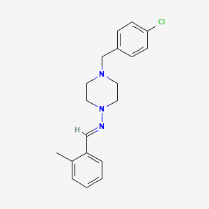 molecular formula C19H22ClN3 B3911308 4-(4-chlorobenzyl)-N-(2-methylbenzylidene)-1-piperazinamine CAS No. 303102-32-1