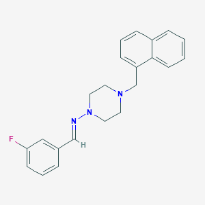molecular formula C22H22FN3 B3911317 N-(3-fluorobenzylidene)-4-(1-naphthylmethyl)-1-piperazinamine CAS No. 303102-33-2