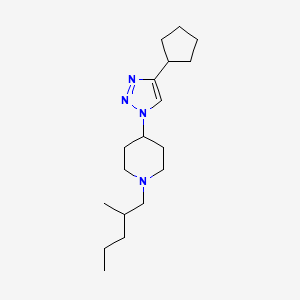 molecular formula C18H32N4 B3911343 4-(4-cyclopentyl-1H-1,2,3-triazol-1-yl)-1-(2-methylpentyl)piperidine 