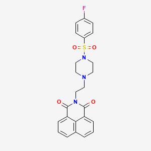 molecular formula C24H22FN3O4S B3911351 2-(2-{4-[(4-fluorophenyl)sulfonyl]-1-piperazinyl}ethyl)-1H-benzo[de]isoquinoline-1,3(2H)-dione 