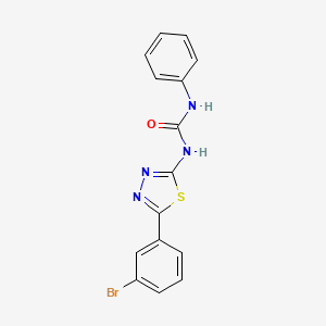molecular formula C15H11BrN4OS B3911363 N-[5-(3-bromophenyl)-1,3,4-thiadiazol-2-yl]-N'-phenylurea 