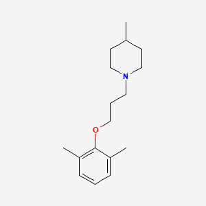 molecular formula C17H27NO B3911405 1-[3-(2,6-dimethylphenoxy)propyl]-4-methylpiperidine 