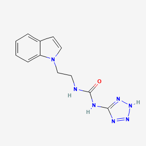 molecular formula C12H13N7O B3911409 N-[2-(1H-indol-1-yl)ethyl]-N'-1H-tetrazol-5-ylurea 