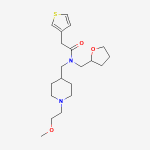 molecular formula C20H32N2O3S B3911418 N-{[1-(2-methoxyethyl)-4-piperidinyl]methyl}-N-(tetrahydro-2-furanylmethyl)-2-(3-thienyl)acetamide 