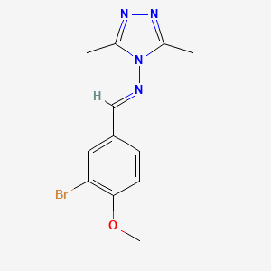 N-(3-bromo-4-methoxybenzylidene)-3,5-dimethyl-4H-1,2,4-triazol-4-amine