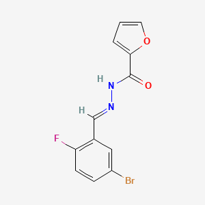 molecular formula C12H8BrFN2O2 B3911435 N'-(5-bromo-2-fluorobenzylidene)-2-furohydrazide 