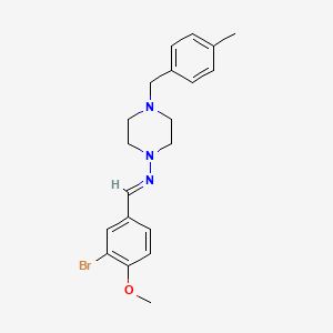 molecular formula C20H24BrN3O B3911494 N-(3-bromo-4-methoxybenzylidene)-4-(4-methylbenzyl)-1-piperazinamine 