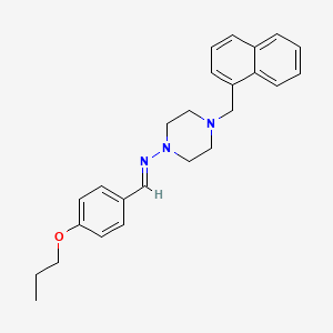 molecular formula C25H29N3O B3911509 4-(1-naphthylmethyl)-N-(4-propoxybenzylidene)-1-piperazinamine 