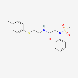 molecular formula C19H24N2O3S2 B3911518 N~2~-(4-methylphenyl)-N~1~-{2-[(4-methylphenyl)thio]ethyl}-N~2~-(methylsulfonyl)glycinamide 