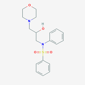 molecular formula C19H24N2O4S B3911529 N-[2-hydroxy-3-(4-morpholinyl)propyl]-N-phenylbenzenesulfonamide 