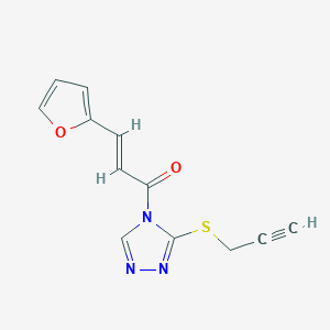molecular formula C12H9N3O2S B3911550 4-[3-(2-furyl)acryloyl]-3-(2-propyn-1-ylthio)-4H-1,2,4-triazole 
