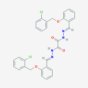 N,N'-bis[(E)-[2-[(2-chlorophenyl)methoxy]phenyl]methylideneamino]oxamide