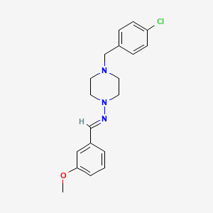 molecular formula C19H22ClN3O B3911574 4-(4-chlorobenzyl)-N-(3-methoxybenzylidene)-1-piperazinamine 