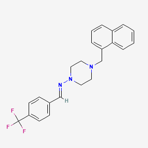 molecular formula C23H22F3N3 B3911577 4-(1-naphthylmethyl)-N-[4-(trifluoromethyl)benzylidene]-1-piperazinamine 
