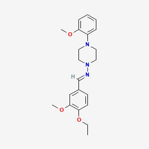 molecular formula C21H27N3O3 B3911584 N-(4-ethoxy-3-methoxybenzylidene)-4-(2-methoxyphenyl)-1-piperazinamine 