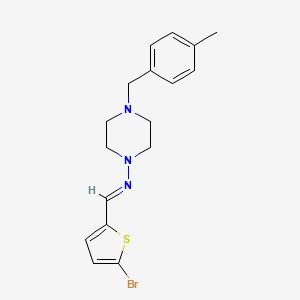 molecular formula C17H20BrN3S B3911589 N-[(5-bromo-2-thienyl)methylene]-4-(4-methylbenzyl)-1-piperazinamine CAS No. 303102-28-5